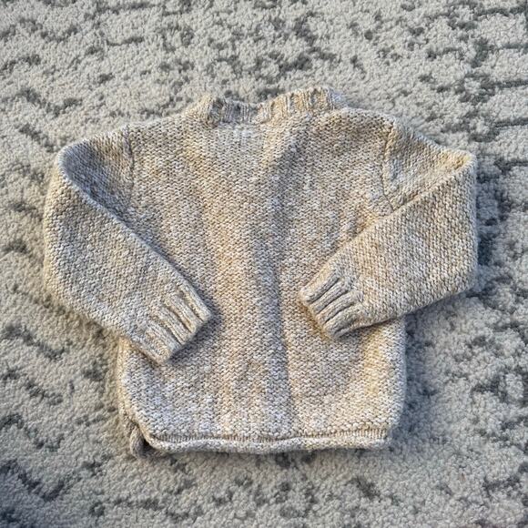 Vtg 1990s y2K Faded Glory Embroidered Floral Beige Sweater Cardigan 18M - Picture 5 of 7